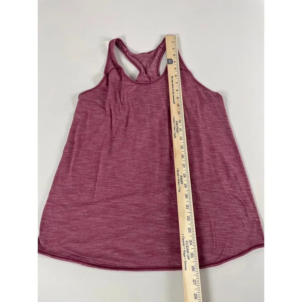Lululemon Size M Activewear Tank Heathered Burgundy Racerback